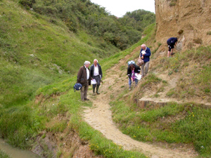 Some of the group in Bishopstone Glen