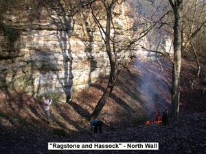 'Ragstone and Hassock' in the north wall